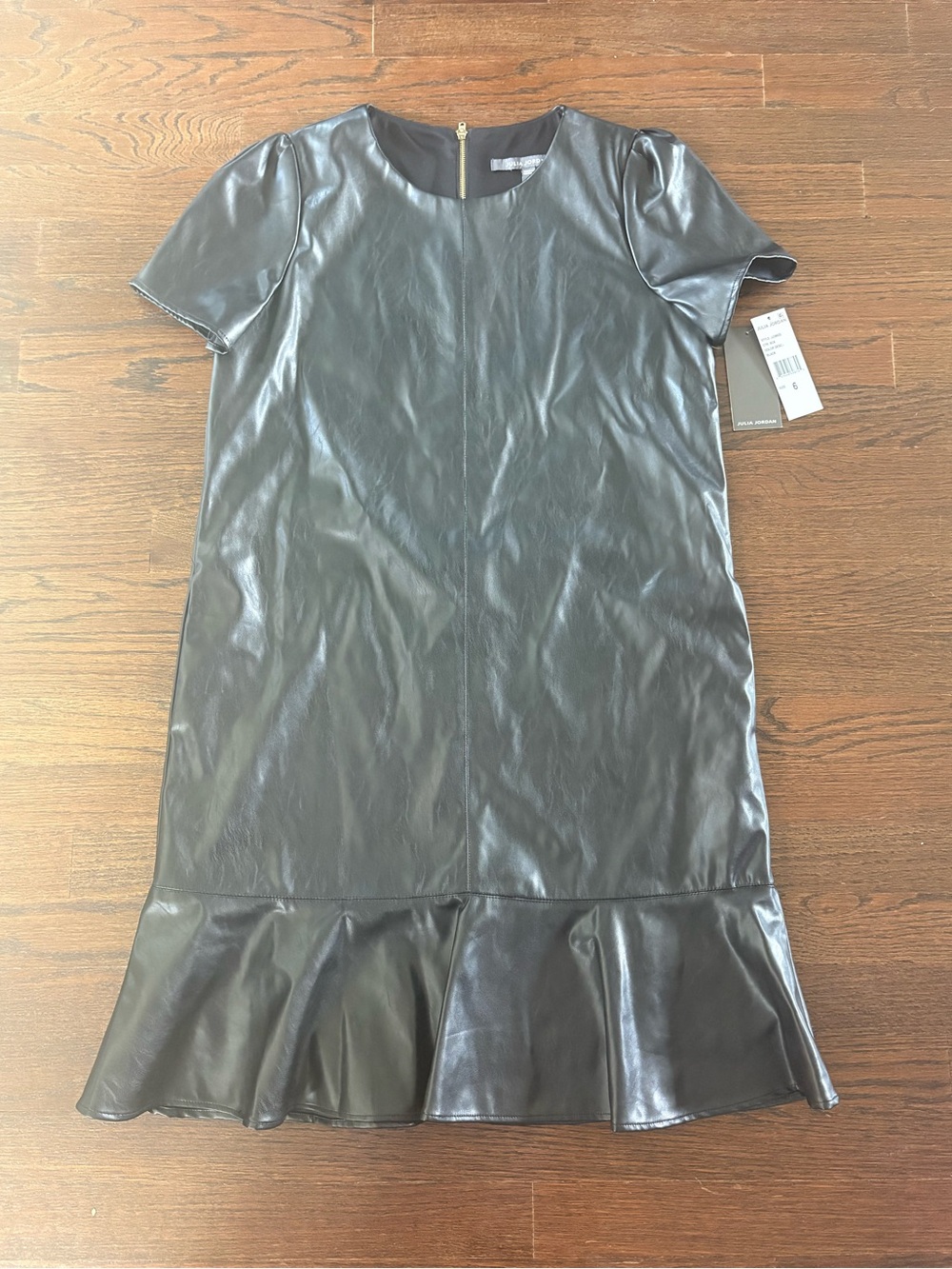 julia jordan faux leather dress